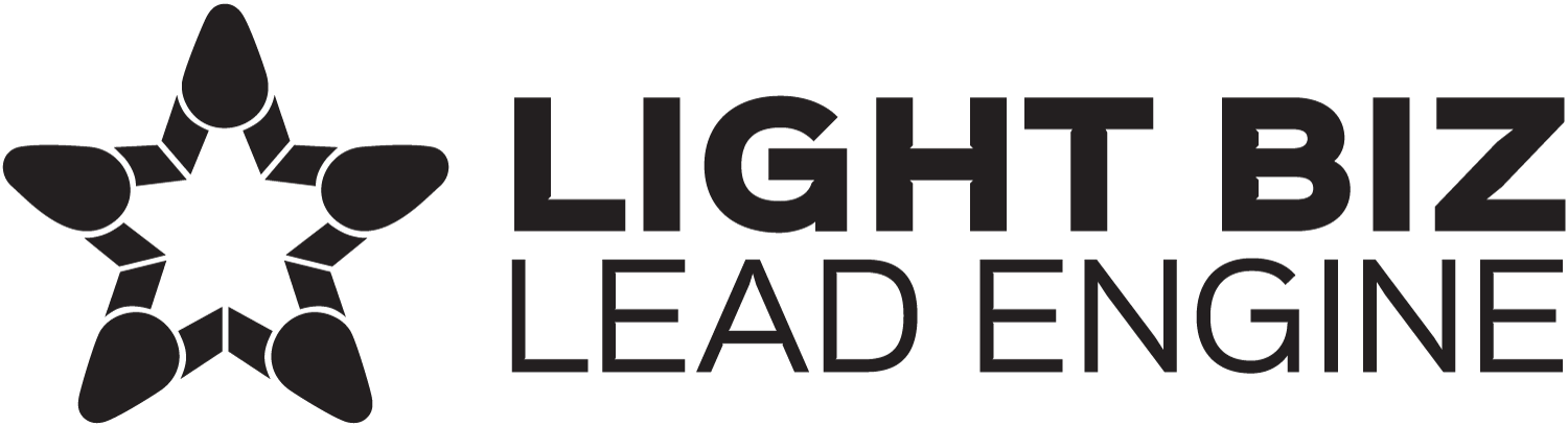 LIGHT BIZ LEAD ENGINE LOGO SOLID BLACK