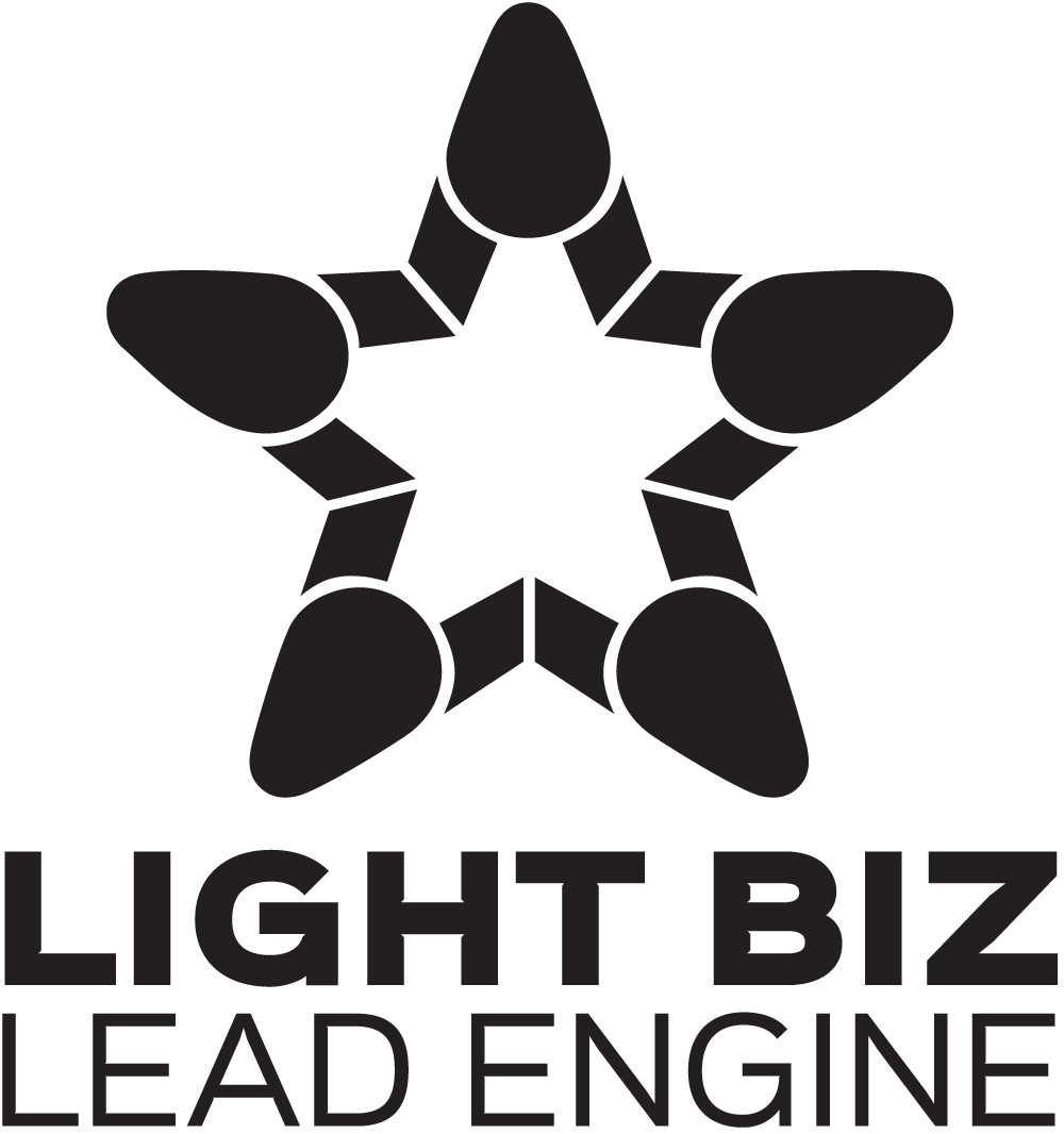 VERTICAL LIGHT BIZ LEAD ENGINE LOGO SOLID BLACK