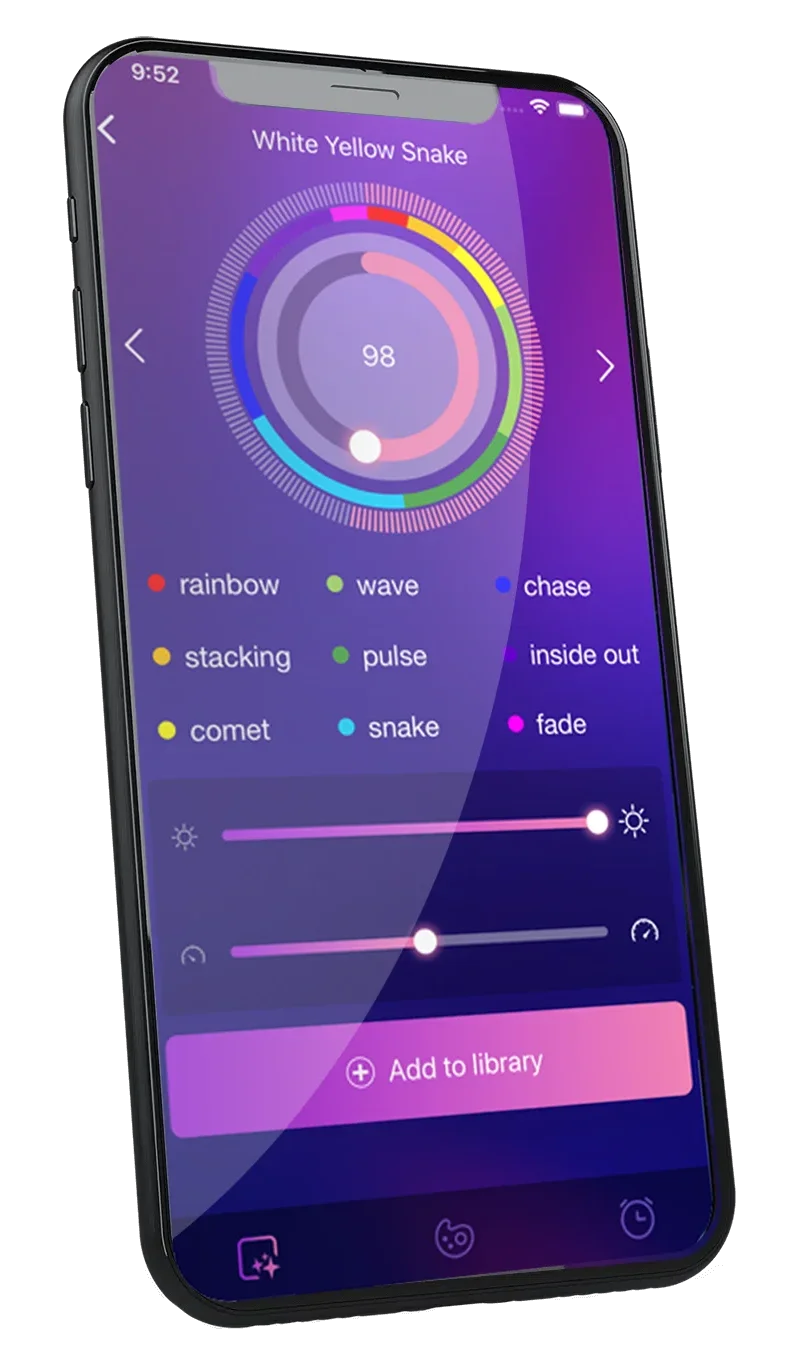 Trimlight EDGE app screen on a phone